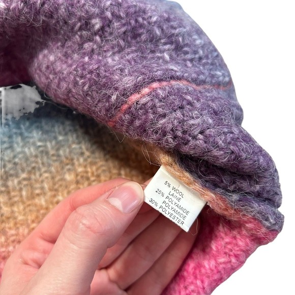 Anna Kay Cardigan Multicolor Ombre Embellished Buttons Wool Blend Size 2 - Picture 5 of 11